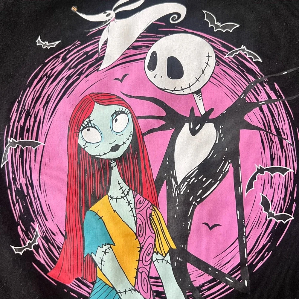 Nightmare Before Christmas‎ Jack Skellington & Sally T-shirt Black Youth 10/12